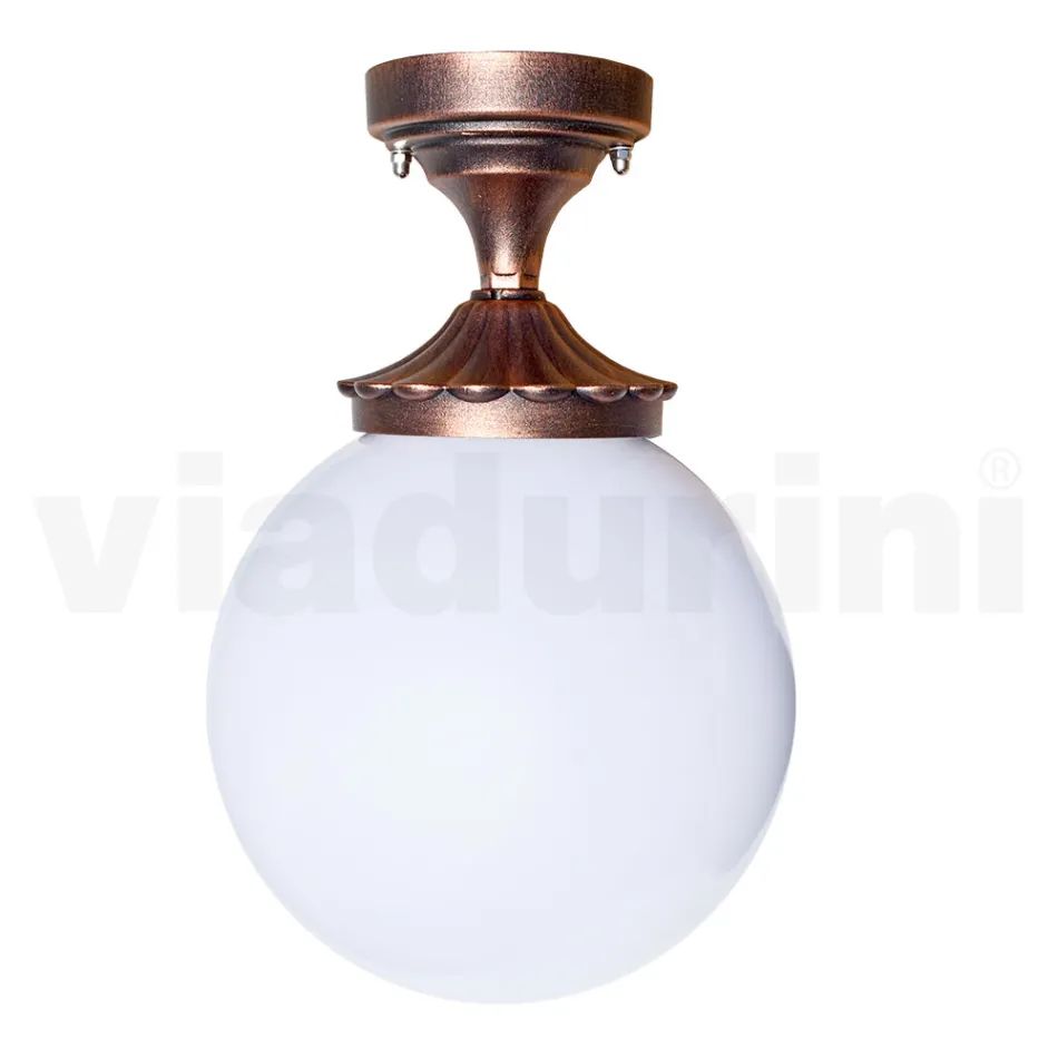 Deckenleuchte aus Acryl und schwarzem Aluminium Made in Italy - Trovanero Viadurini