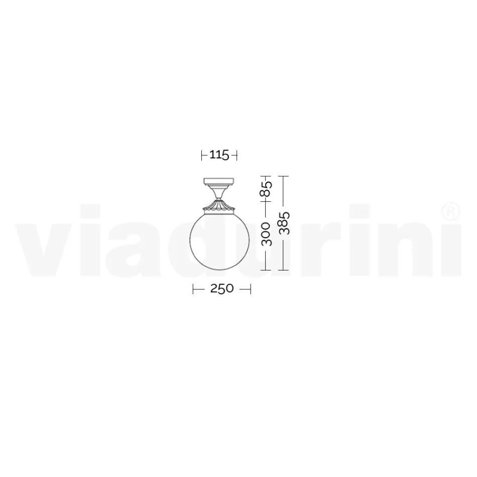 Deckenleuchte aus opalem Acryl und weißer Aluminiumstruktur - Trovabianco Viadurini