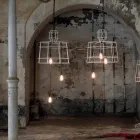 Hängelampe 3 Leuchten in Weiß oder Naturmetall - Stylus Viadurini