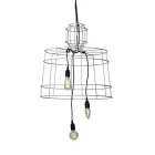 Hängelampe 3 Leuchten in Weiß oder Naturmetall - Stylus Viadurini