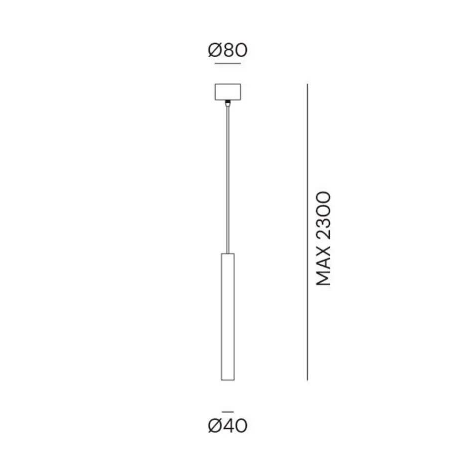 Pendelleuchte Zylinder Ø4 Girasoli von Il Fanale Viadurini