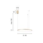 Pendelleuchte mit horizontaler runder LED-Leuchte aus Metall – Maulbeere Viadurini