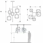 Hängelampe mit glänzender Metallstruktur Made in Italy - Donatina Viadurini