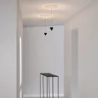 Pendelleuchte Design weißer Gips und schwarzes Aluminium 1 Kegel - Tesera Viadurini