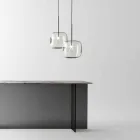 Design Hängelampe aus glänzendem Metall Made in Italy - Donatina Viadurini