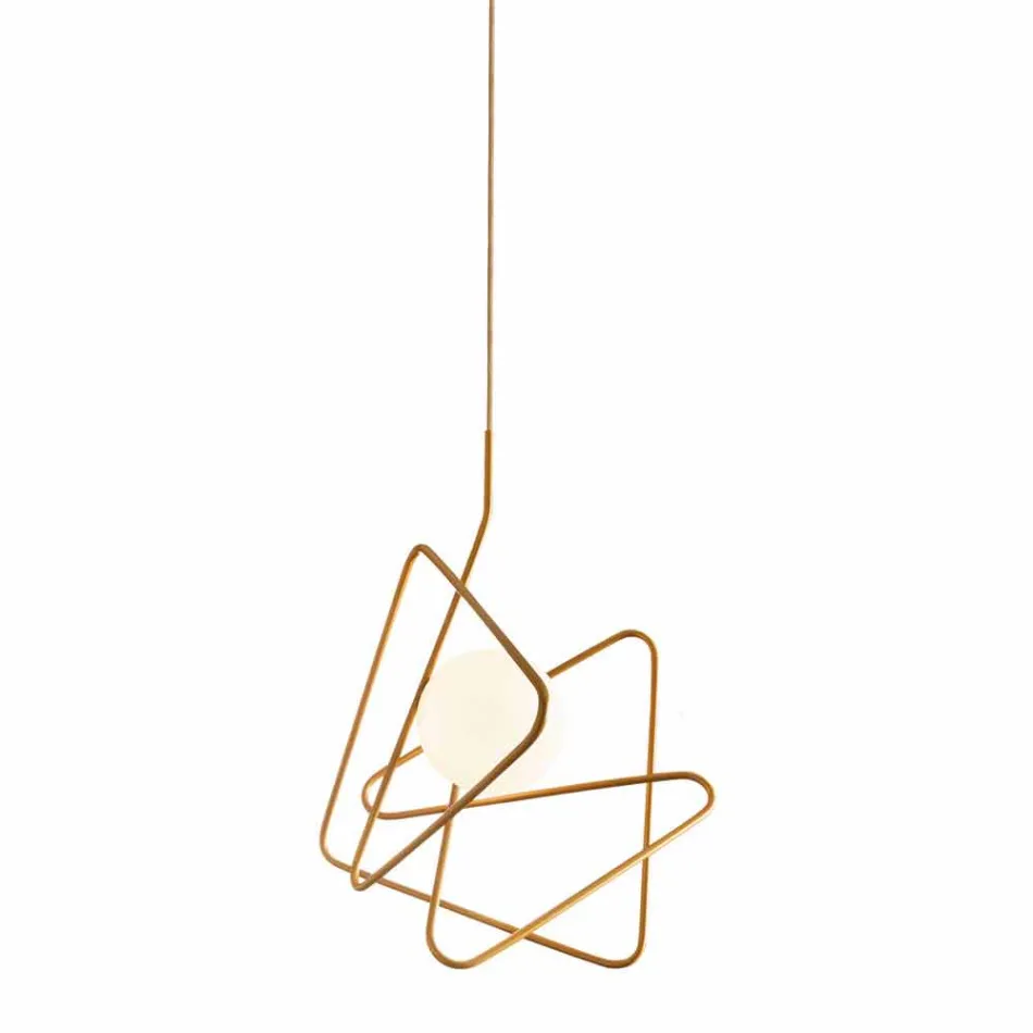 Pendelleuchte aus modernem Stahl Ø60xh.60xL.cavo200cm, Adele Viadurini