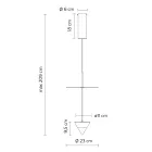Pendelleuchte aus Aluminium mit weißer Platte und schwarzem Kegel - Padel Viadurini