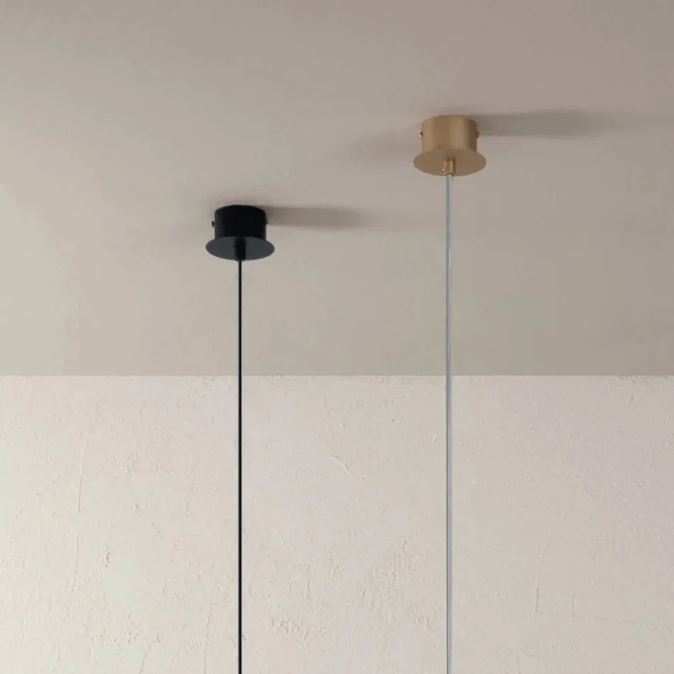 Hängeleuchte aus pulverbeschichtetem Aluminium und verstellbarem Kabel – Buxus Viadurini