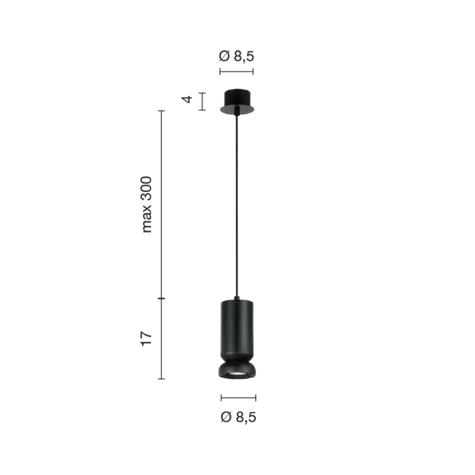 Hängeleuchte aus pulverbeschichtetem Aluminium und verstellbarem Kabel – Buxus Viadurini