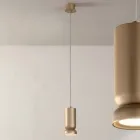 Hängeleuchte aus pulverbeschichtetem Aluminium und verstellbarem Kabel – Buxus Viadurini