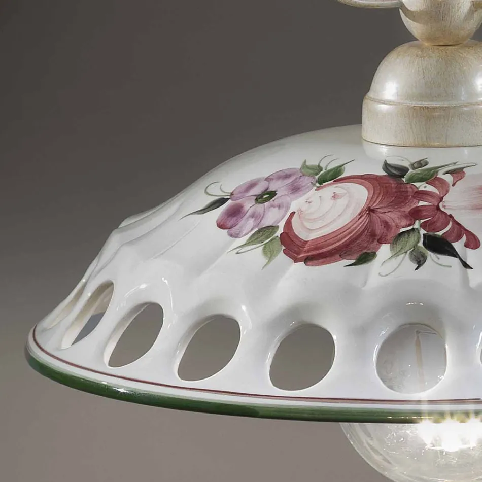 Handgefertigte Keramik-Pendelleuchte mit Passanastri - Neapel Viadurini