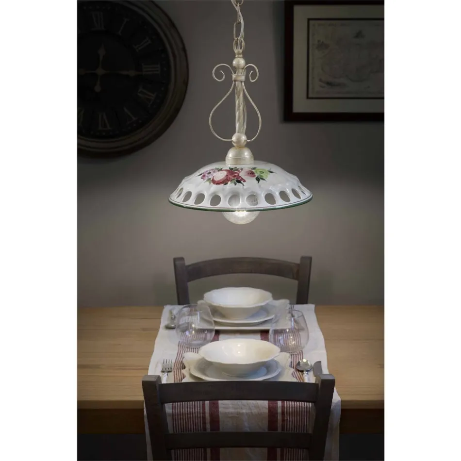 Handgefertigte Keramik-Pendelleuchte mit Passanastri - Neapel Viadurini