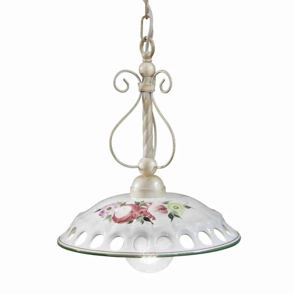 Handgefertigte Keramik-Pendelleuchte mit Passanastri - Neapel Viadurini