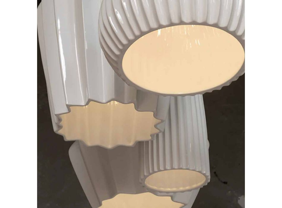 Hängelampe in glänzend weißer Keramik in 4 Formen - Oase Viadurini