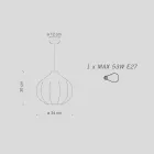 Pendelleuchte aus Keramik in 2 Ausführungen, hergestellt in Italien – Afoxe Viadurini