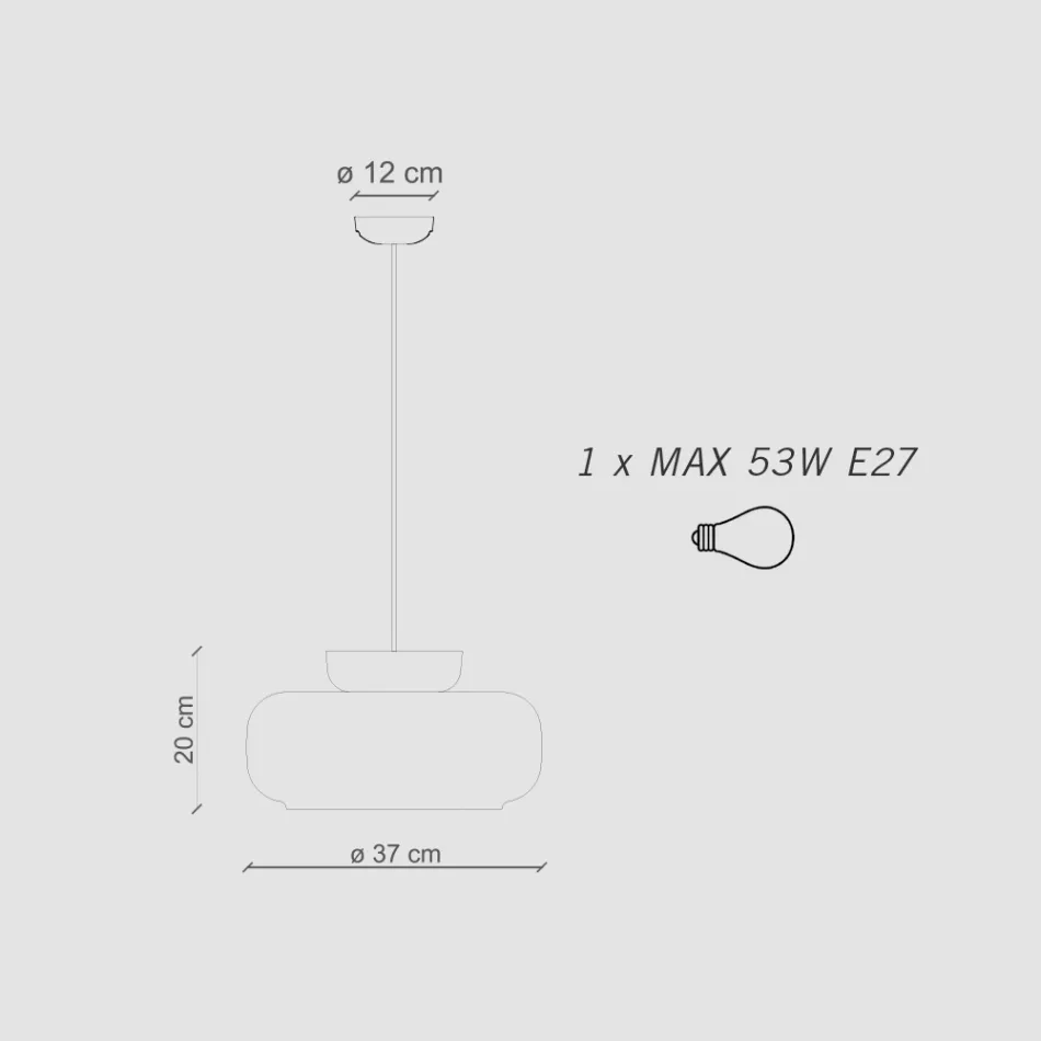 Hängelampe aus Keramik in verschiedenen Ausführungen, hergestellt in Italien – Corcovado Viadurini