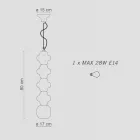 Hängelampe in verschiedenen Farben, hergestellt in Italien – Copacabana Viadurini