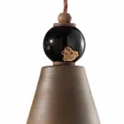 Lampe Eisen und Keramik Suspension corten Lois Ferroluce Viadurini