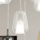 Pendelleuchte aus Glas und transparentem Draht Made in Italy - Trilly Viadurini