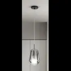 Pendelleuchte aus Glas und transparentem Draht Made in Italy - Trilly Viadurini