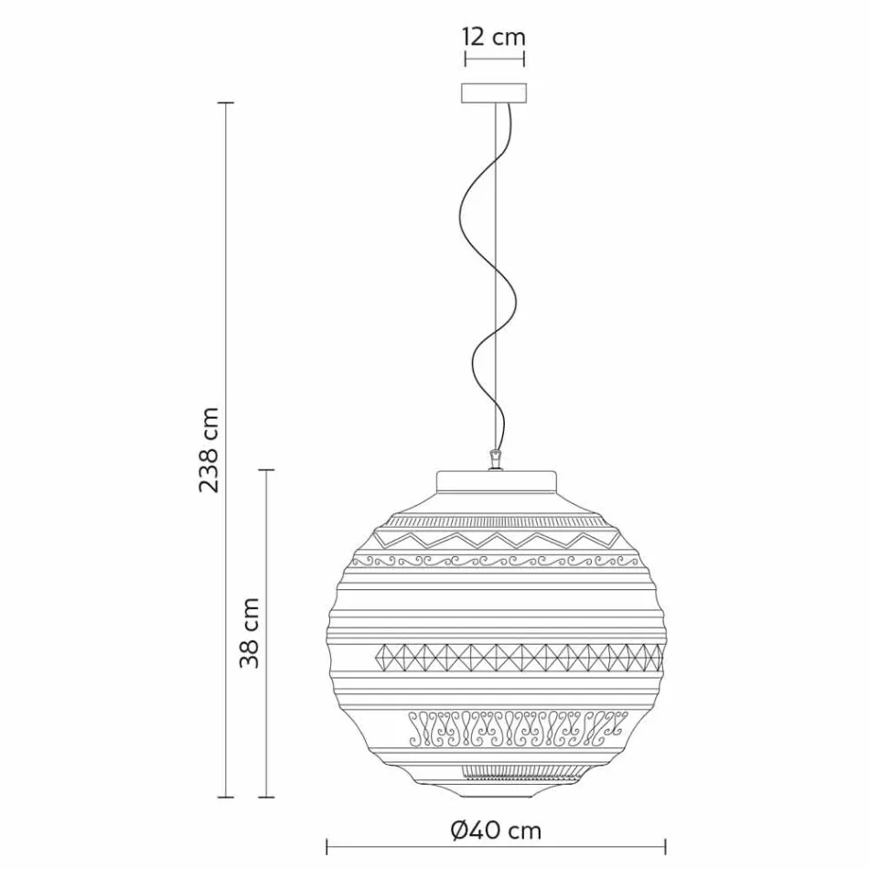 Hängelampe aus weißem Satinglas in 2 Designgrößen - Morse Viadurini