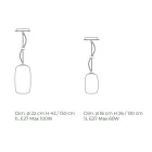 Pendelleuchte aus mundgeblasenem Glas Made in Venice - Bamboo Viadurini