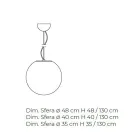 Pendelleuchte aus mundgeblasenem weißem venezianischem Glas - Moon Viadurini