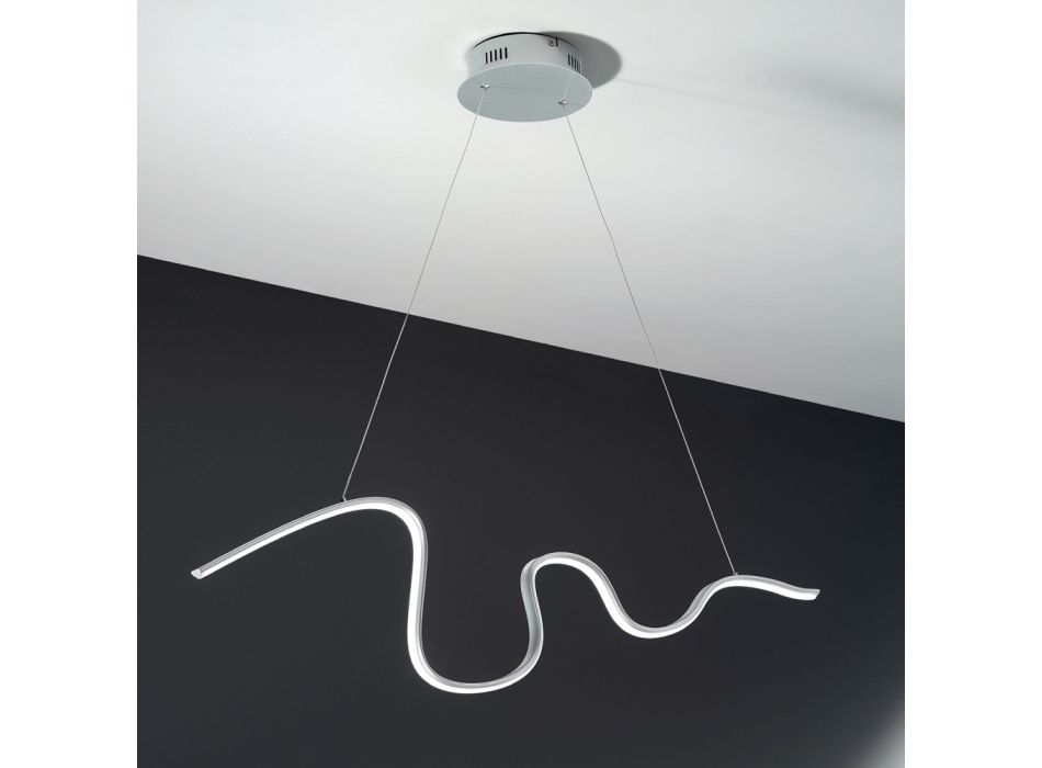 Moderne Metall-Pendelleuchte mit LED-Lichtquelle - Steven Viadurini