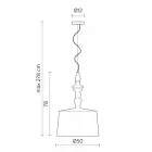Hängelampenschirm kurz in weiß glänzendem Keramikdesign - Cadabra Viadurini