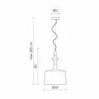 Hängelampenschirm kurz in weiß glänzendem Keramikdesign - Cadabra Viadurini
