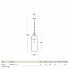 Platz Pendelleuchte mit 1 Licht Messing und Glas Aida Viadurini
