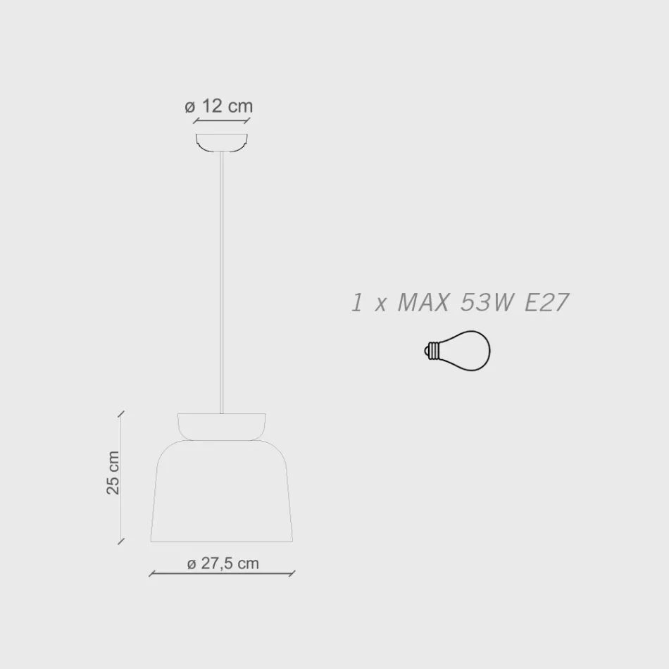 Hängelampe aus farbiger Keramik, hergestellt in Italien – Corcovado Viadurini