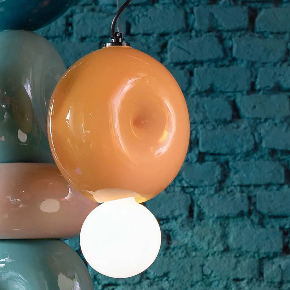 Runde Hängelampe aus Keramik, hergestellt in Italien – Bumbum Viadurini