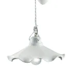 Ups and Down Pendelleuchte aus gewellter glänzender Keramik - Belluno Viadurini