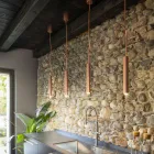 Moderne Röhrenpendelleuchte mit flexiblem Kabel - Tubò Aldo Bernardi Viadurini