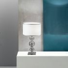 Klassische Stützlampe aus italienischem Glas und Metall - Memore Viadurini