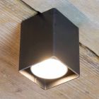 Artisan Lampe aus schwarzem Eisen mit kubischer Form Made in Italy - Cubino Viadurini