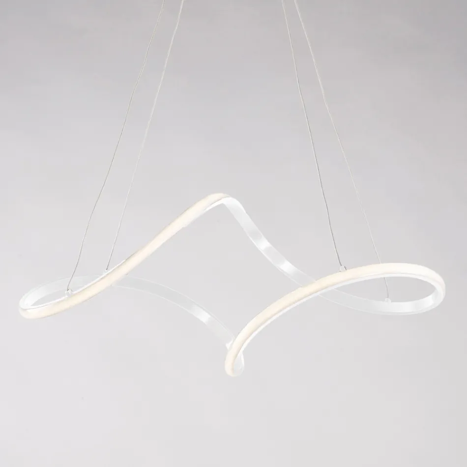 Handgefertigte Lampe aus Glas und Metall, hergestellt in Italien, für Wohn- und Schlafzimmer - Pictor Viadurini