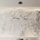 Handgefertigte Lampe aus Glas und Metall, hergestellt in Italien, für Wohn- und Schlafzimmer - Pictor Viadurini