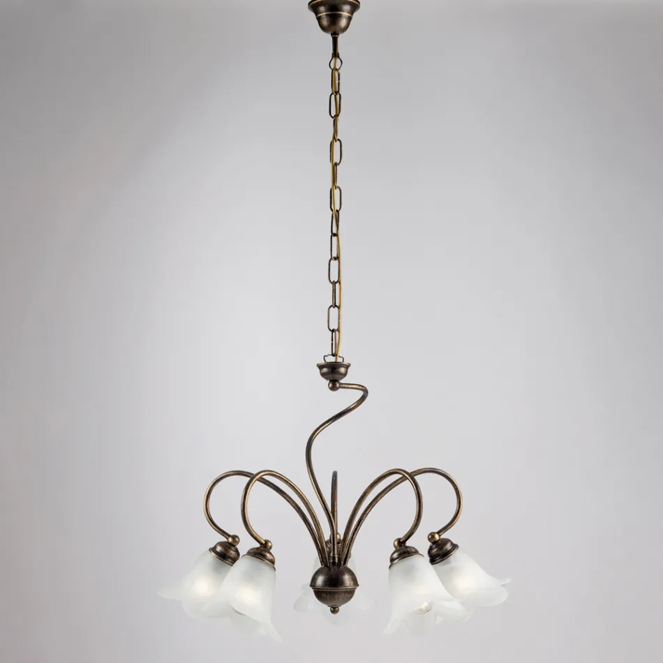 Handgefertigte Lampe aus Glas und Metall für elegante Räume – Cometa Viadurini