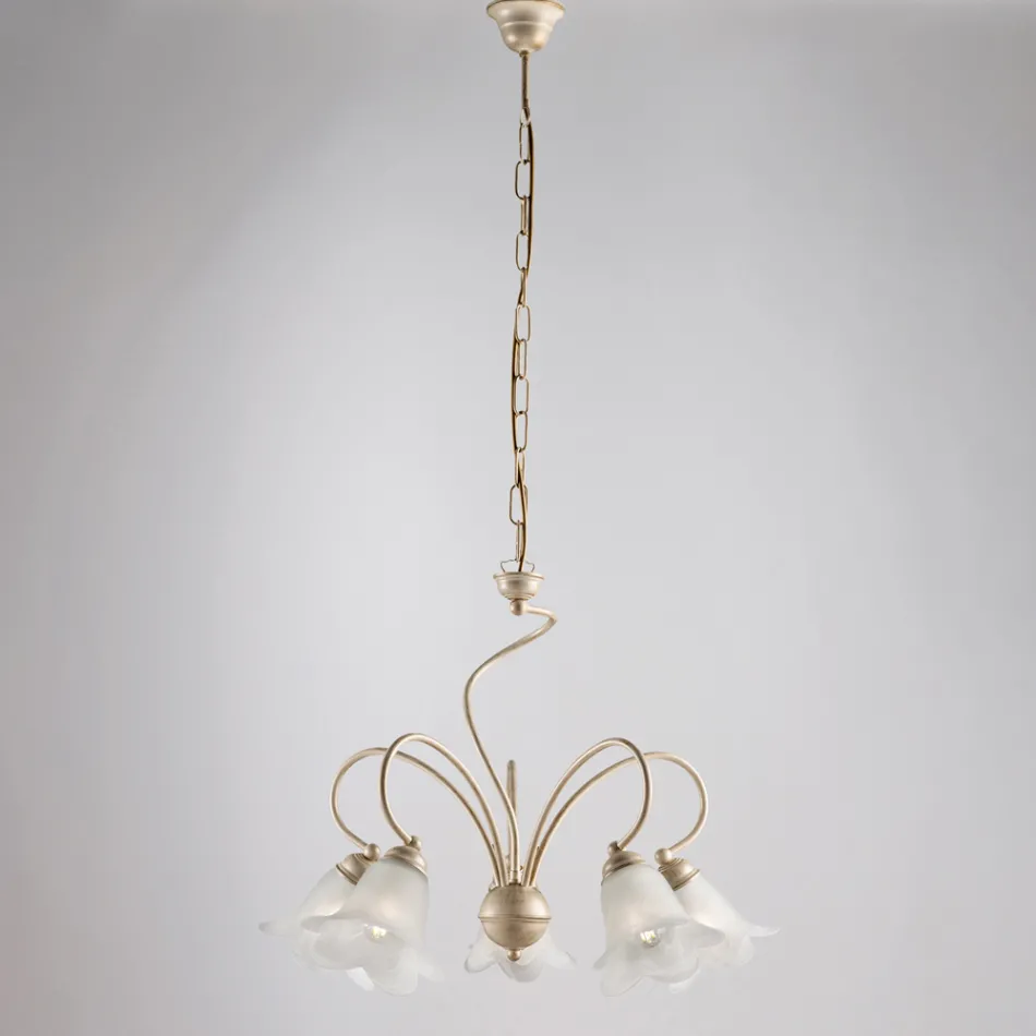 Handgefertigte Lampe aus Glas und Metall für elegante Räume – Cometa Viadurini