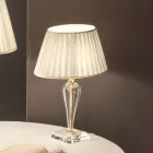 Klassische italienische handgefertigte Tischlampe und Lampenschirm aus Glas - Rapallo Viadurini