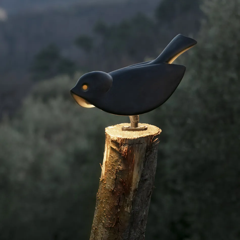 Tischlampe aus emaillierter toskanischer Majolika Made in Italy - Uccellino Viadurini