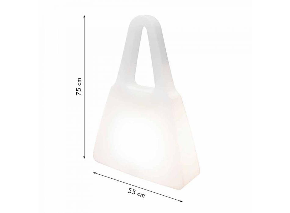 Tischlampe aus weißem Kunststoff in modernem Design für den Innenbereich - Borsastar Viadurini