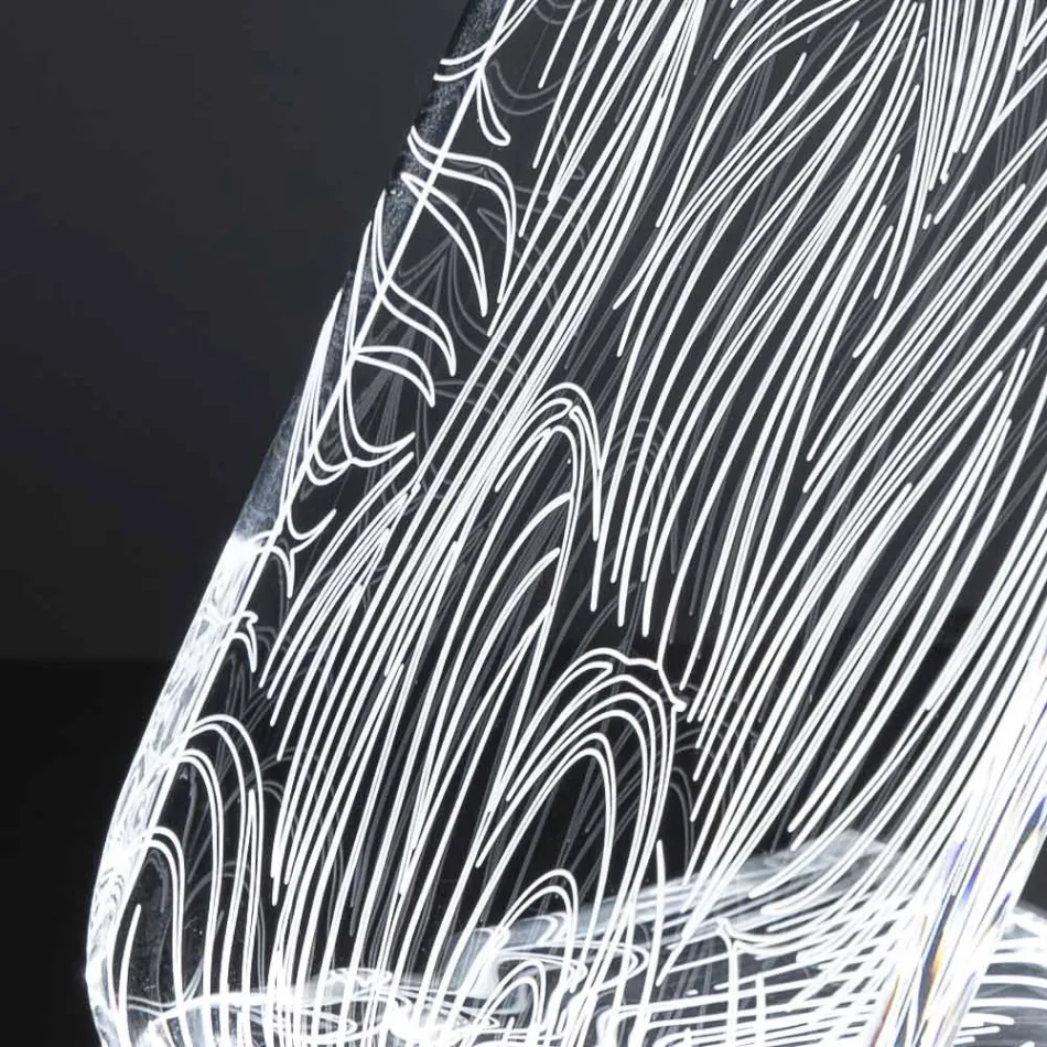 LED-Stehlampe, Acrylkristall-Laserdekoration – Possett Viadurini