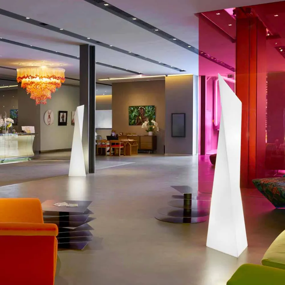 Prisma Außenleuchte Slide Manhattan leuchtend weiß in Italien hergestellt Viadurini