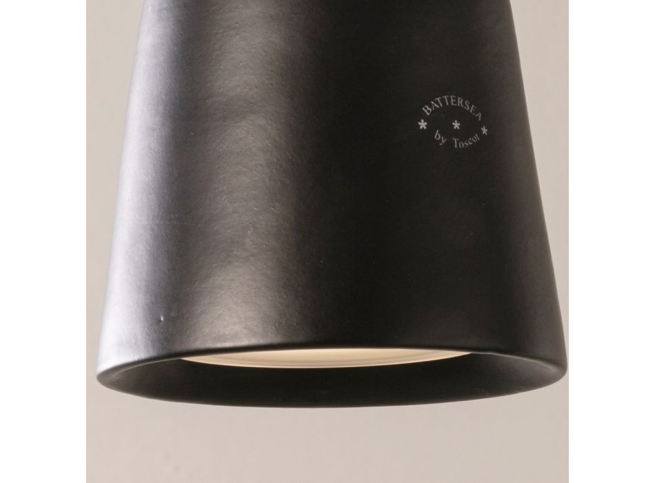 Außenlampe aus Majolika und Metall Made in Italy - Toscot Battersea Viadurini