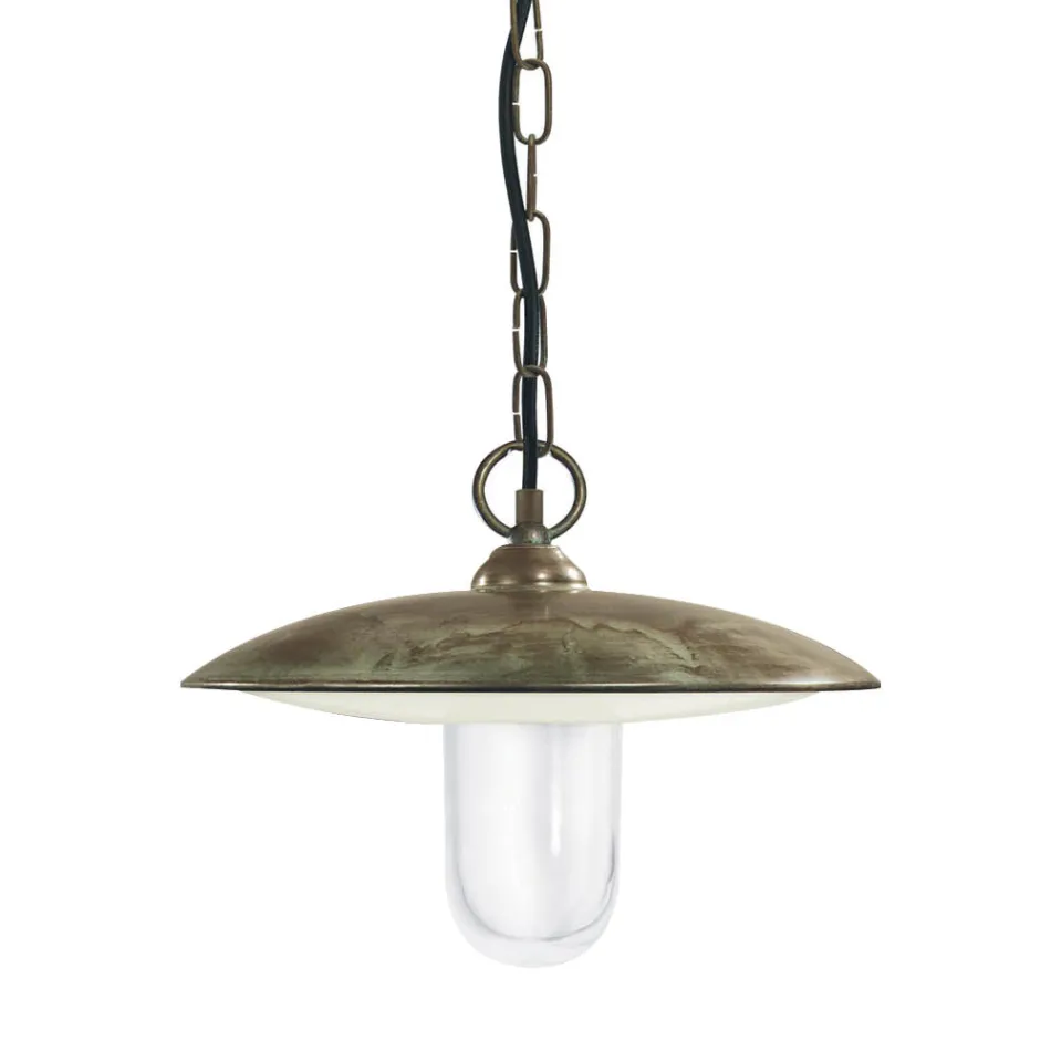 Außenleuchte aus Messing, Glas und Schutzart IP44, hergestellt in Italien – Drago Viadurini