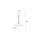 Außenleuchte aus Messing, Glas und Schutzart IP44, hergestellt in Italien – Drago Viadurini