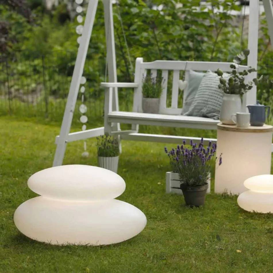 Rock-förmige Außen- oder Innenlampe, modernes farbiges Design - Sassostar Viadurini